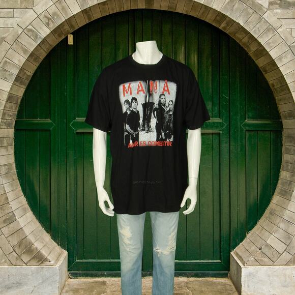 Y2K Vintage Mana Amar Es Combatir Tour 2007 Concert Band T Shirt Tee XL - Picture 1 of 4